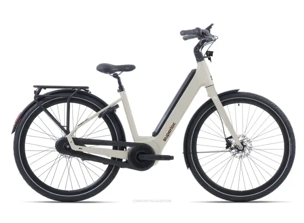 Superior eWAY 5.9 miejskie rower elektryczny Gloss Dust Grey