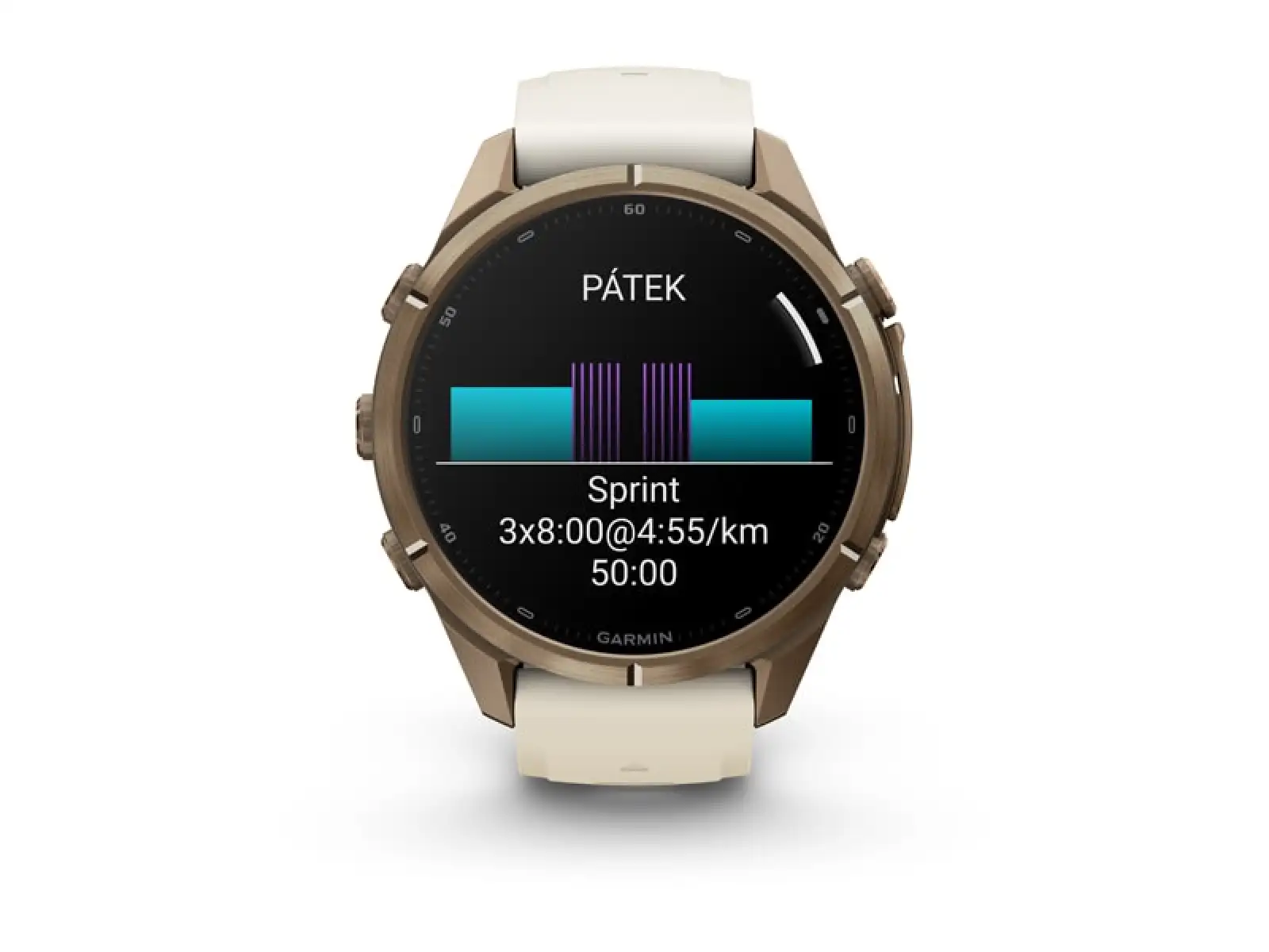 Garmin Fénix 9 Pro inReach 43 mm smartwatch Autumn gold Titanium Cream/French gray