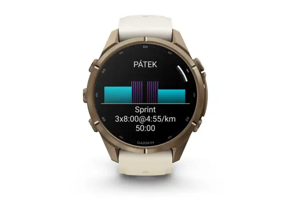 Garmin Fénix 9 Pro inReach 43 mm smartwatch Autumn gold Titanium Cream/French gray