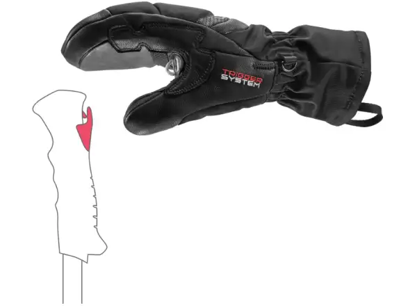 Leki Griffin Base 3D Women Mitt damskie rękawice jednopalczaste Black