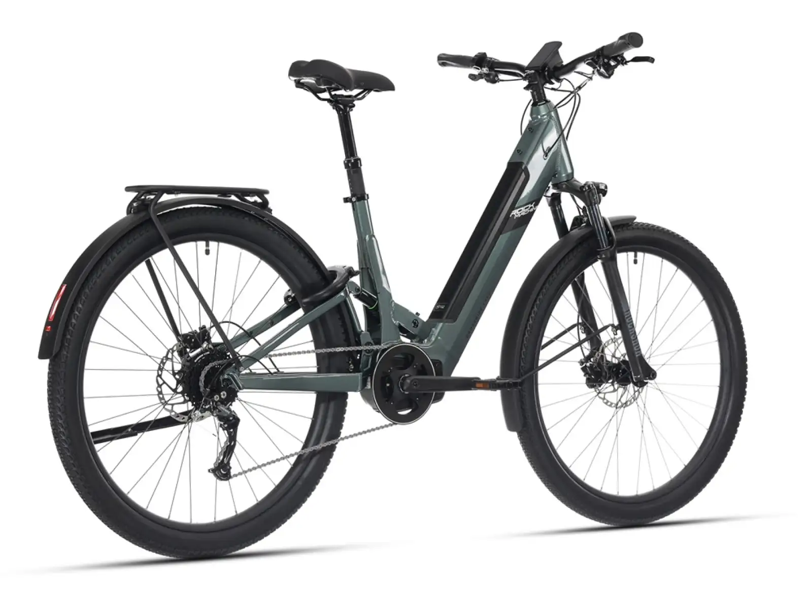 Rock Machine Crossride e450 FS niskie wejście całkowicie zawieszony rower elektryczny Ocean Grey/Black