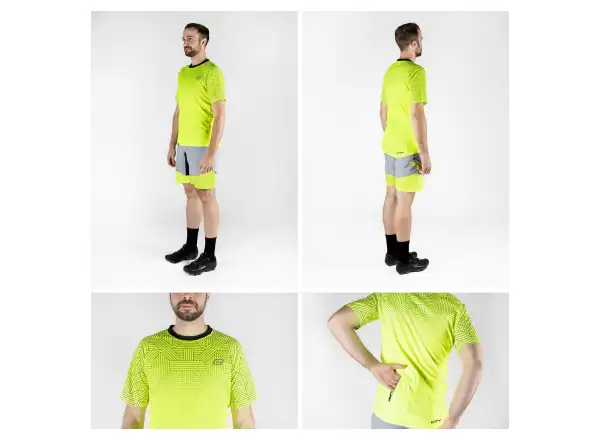 Force City męska koszulka krótki rękaw fluo/czarna