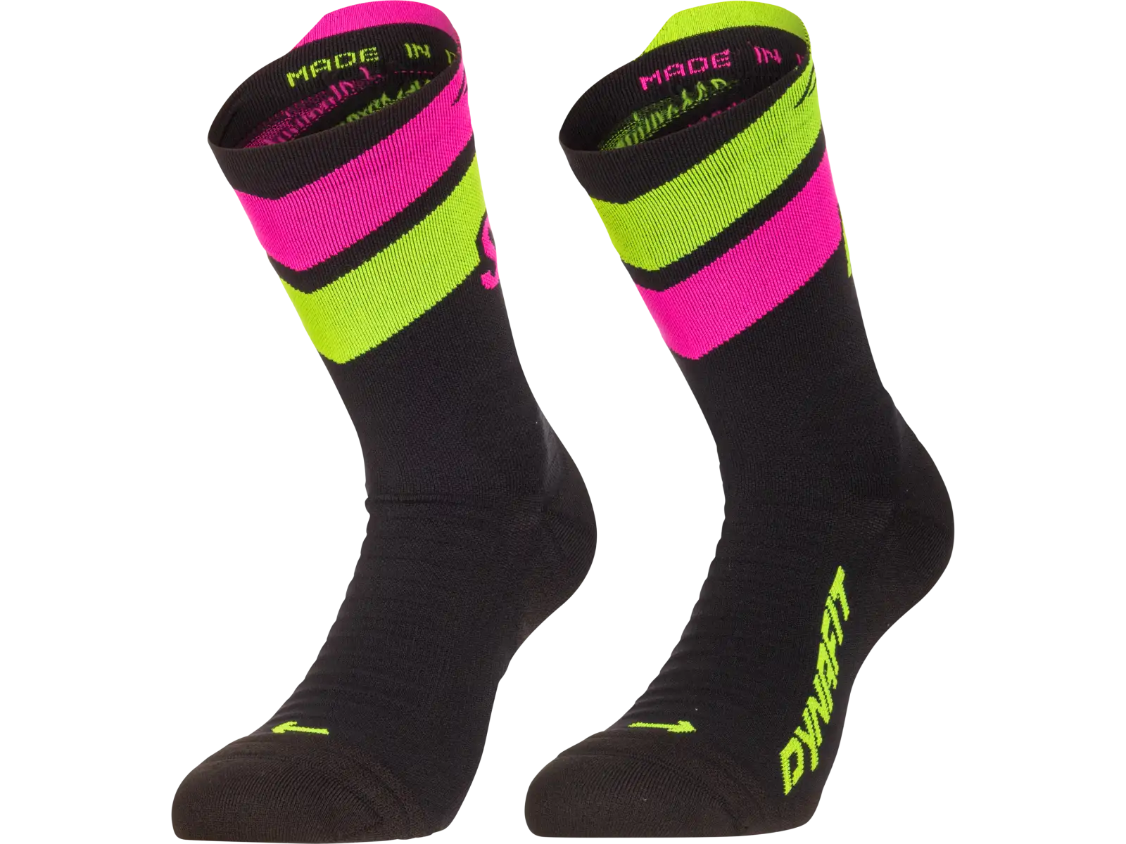 Dynafit Ultra Crew skarpety do biegania Black Out/Ultra Yellow