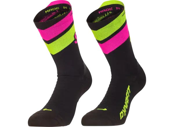 Dynafit Ultra Crew skarpety do biegania Black Out/Ultra Yellow