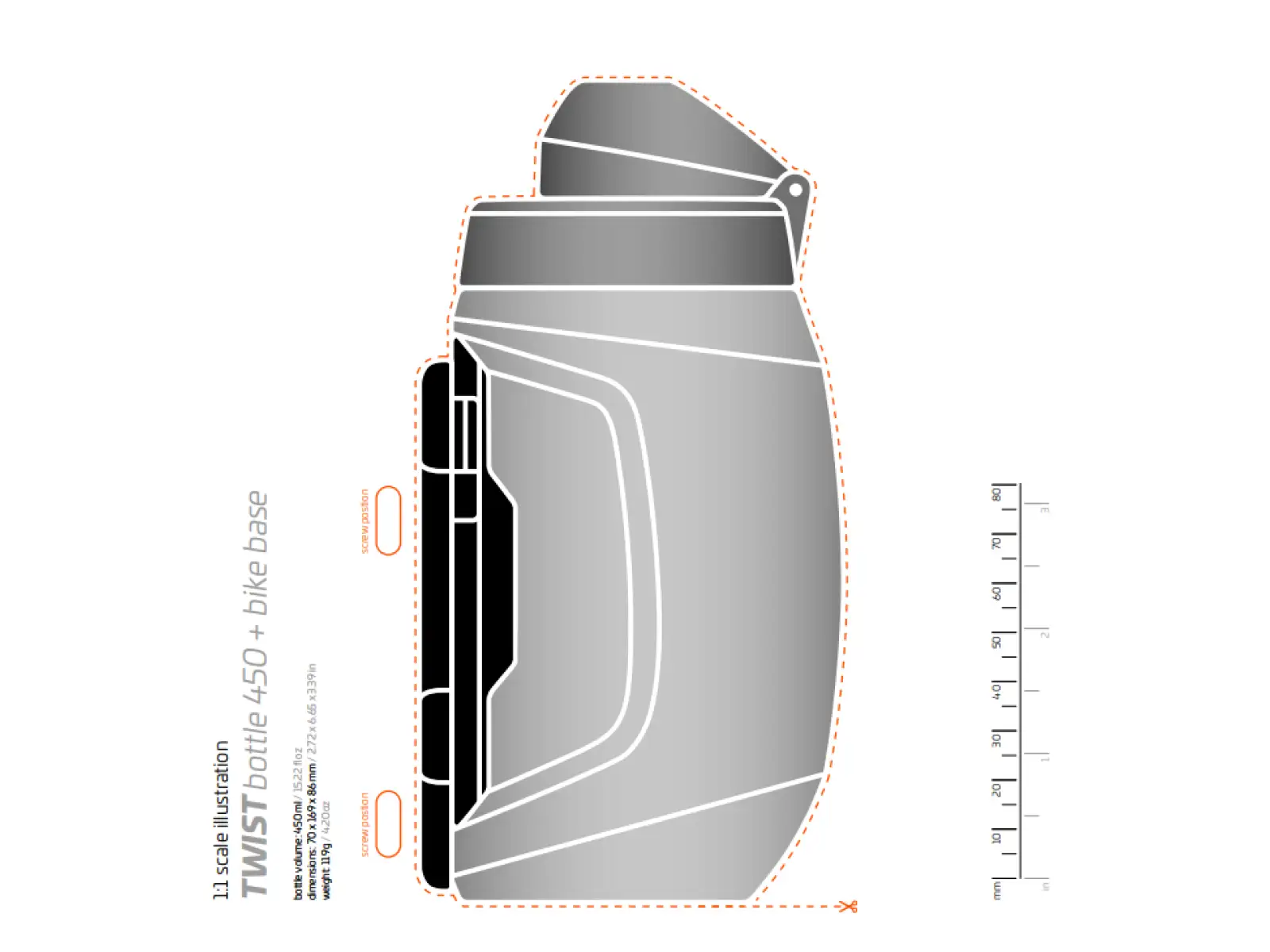 Fidlock Twist Set Dark butelka 450 ml