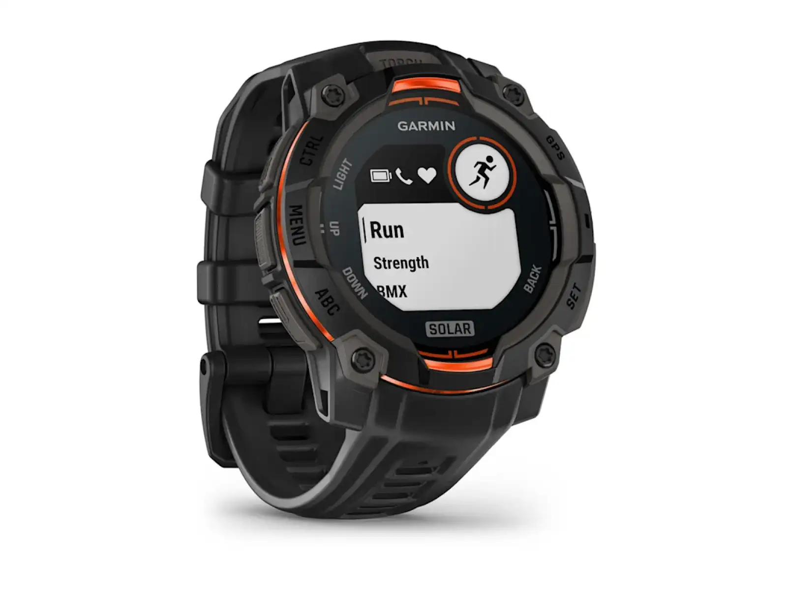 Garmin Instinct 3 Solar 45 mm smartwatch czarny/czarny pasek