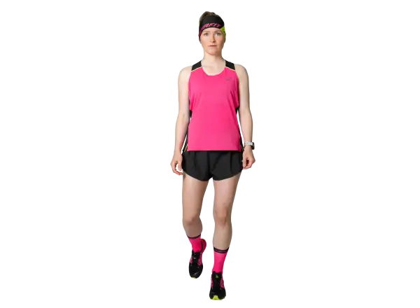 Dynafit DNA damska koszulka biegowa bez rękawów Pink Glo