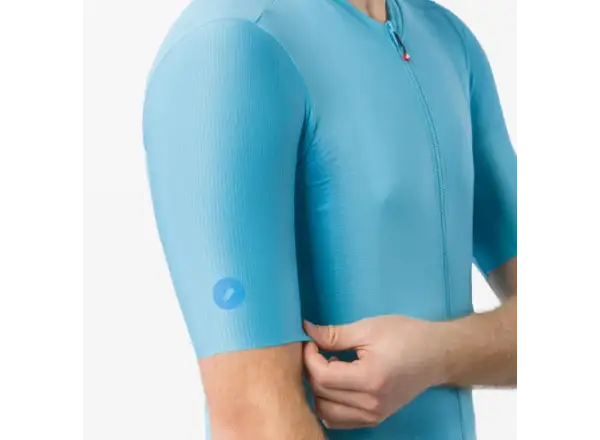 Castelli Espresso 2 męska koszulka kolarska krótki rękaw Neon Cobalt