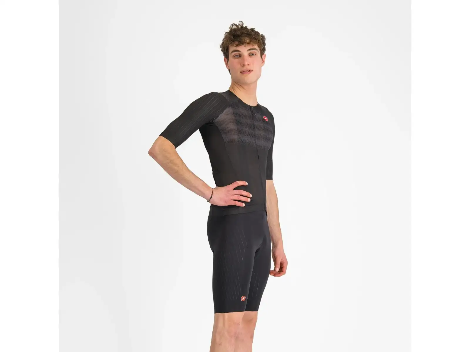 Castelli Free Aero Race męskie spodenki z wkładką i szelkami Black