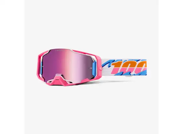 100% Armega gogle zjazdowe Lefreak/ HiPER Pink Mirror