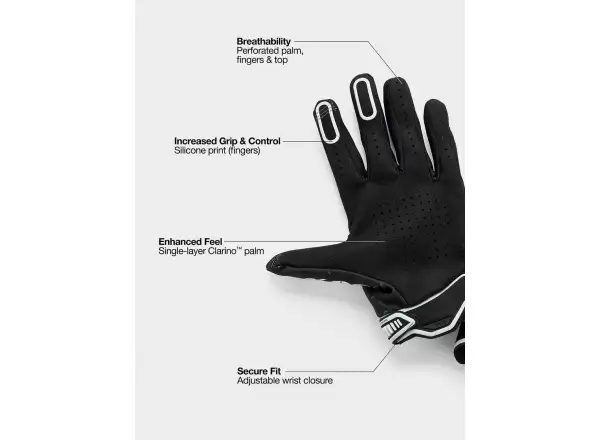 100% Ridefit męskie rękawice Black