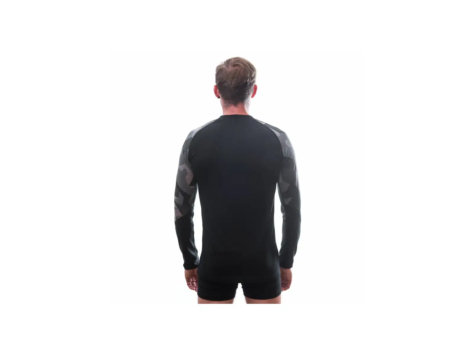 Sensor Merino Impress męska bielizna termoaktywna długi rękaw czarna/Camo