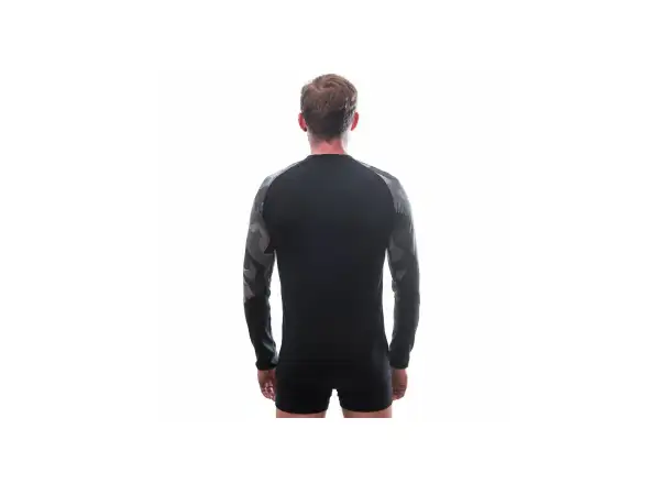 Sensor Merino Impress męska bielizna termoaktywna długi rękaw czarna/Camo