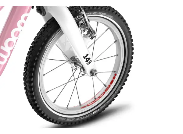 Woom GO 1 Plus dziecięcy rowerek biegowy 14" kolor Powder Pink