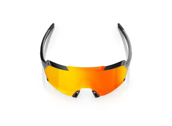 100% Korbin okulary Gloss Metallic Black HiPER Red Multilayer Mirror