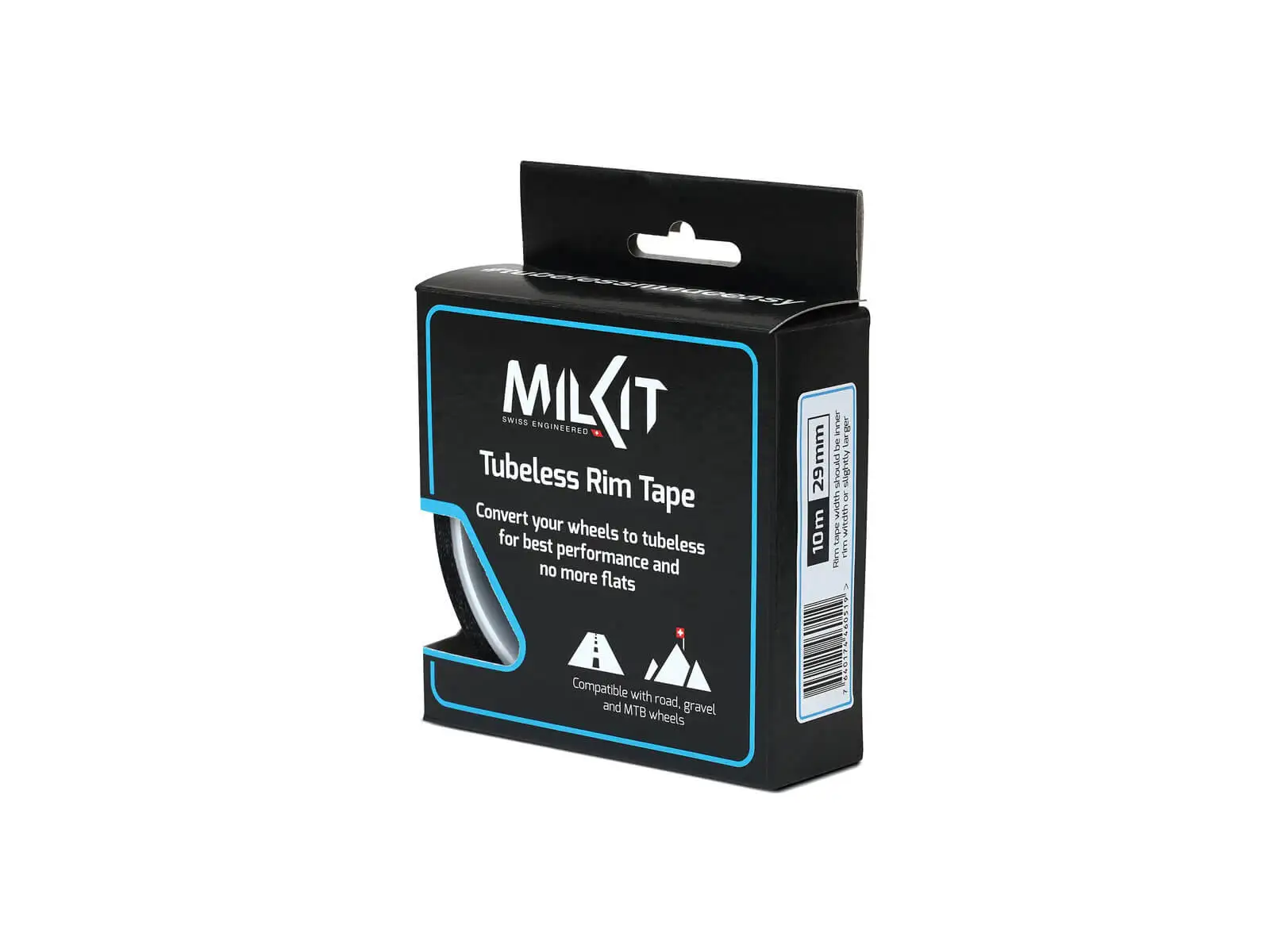 milKit taśma do obręczy bezdętkowa 10 m x 29 mm czarna