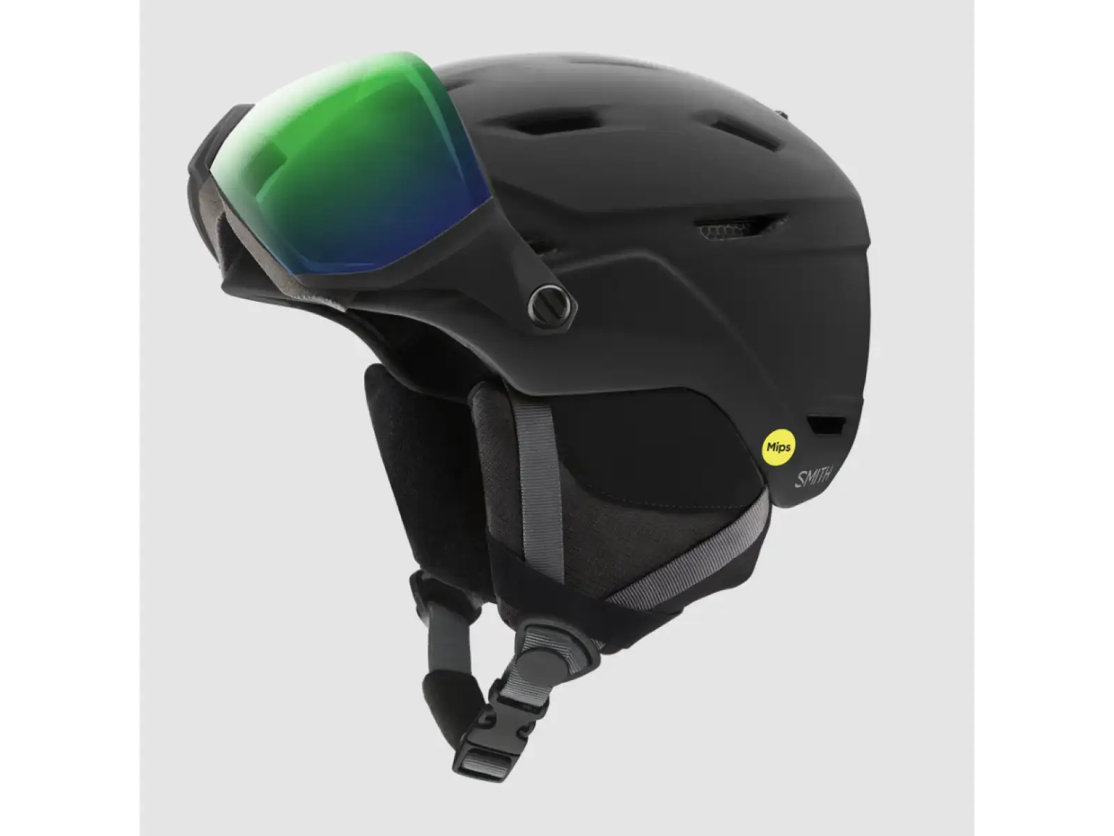 Smith Survey EU kask narciarski Matte Black / ChromaPop Everyday Green Mirror