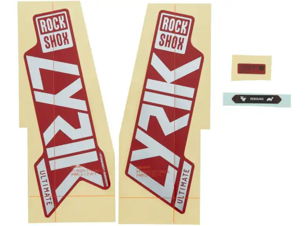 Rock Shox Naklejka Lyrik Ultimate 27,5"/29" Polar foil/ gloss red