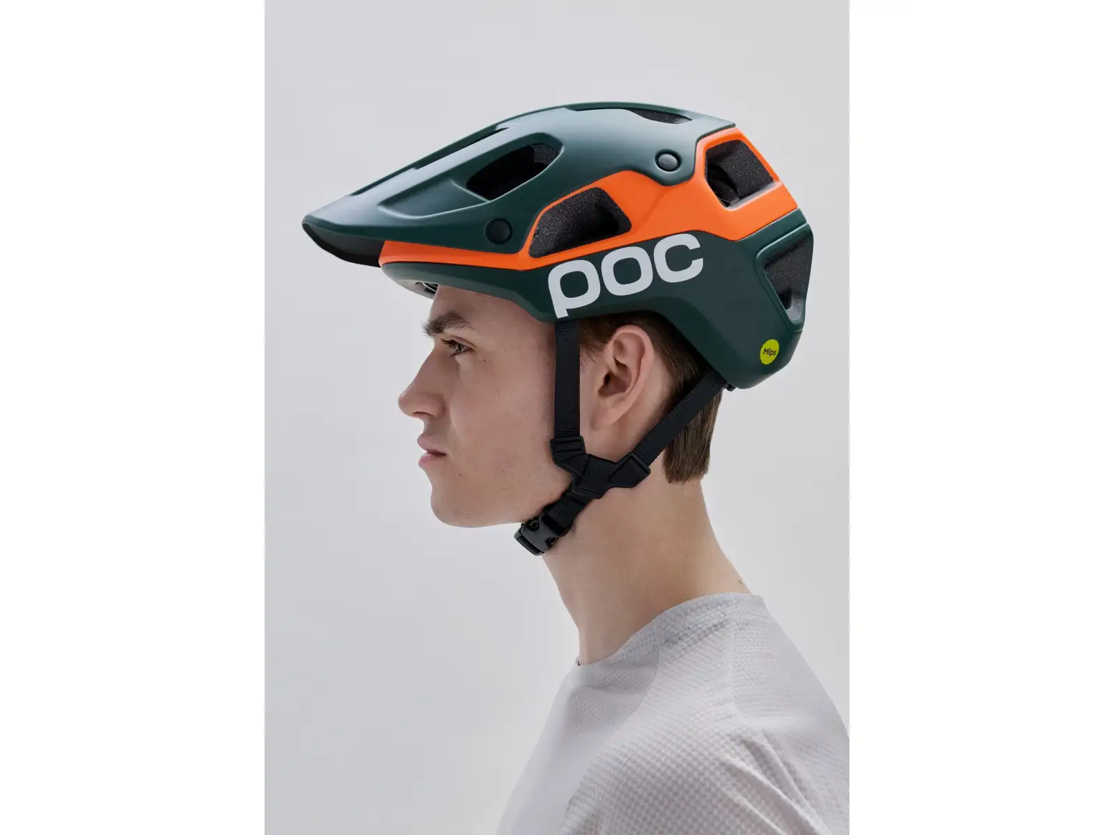 POC Cularis Pure kask MTB Pargasite Green Matt/Fluorescent Orange Matt