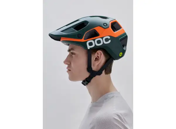 POC Cularis Pure kask MTB Pargasite Green Matt/Fluorescent Orange Matt