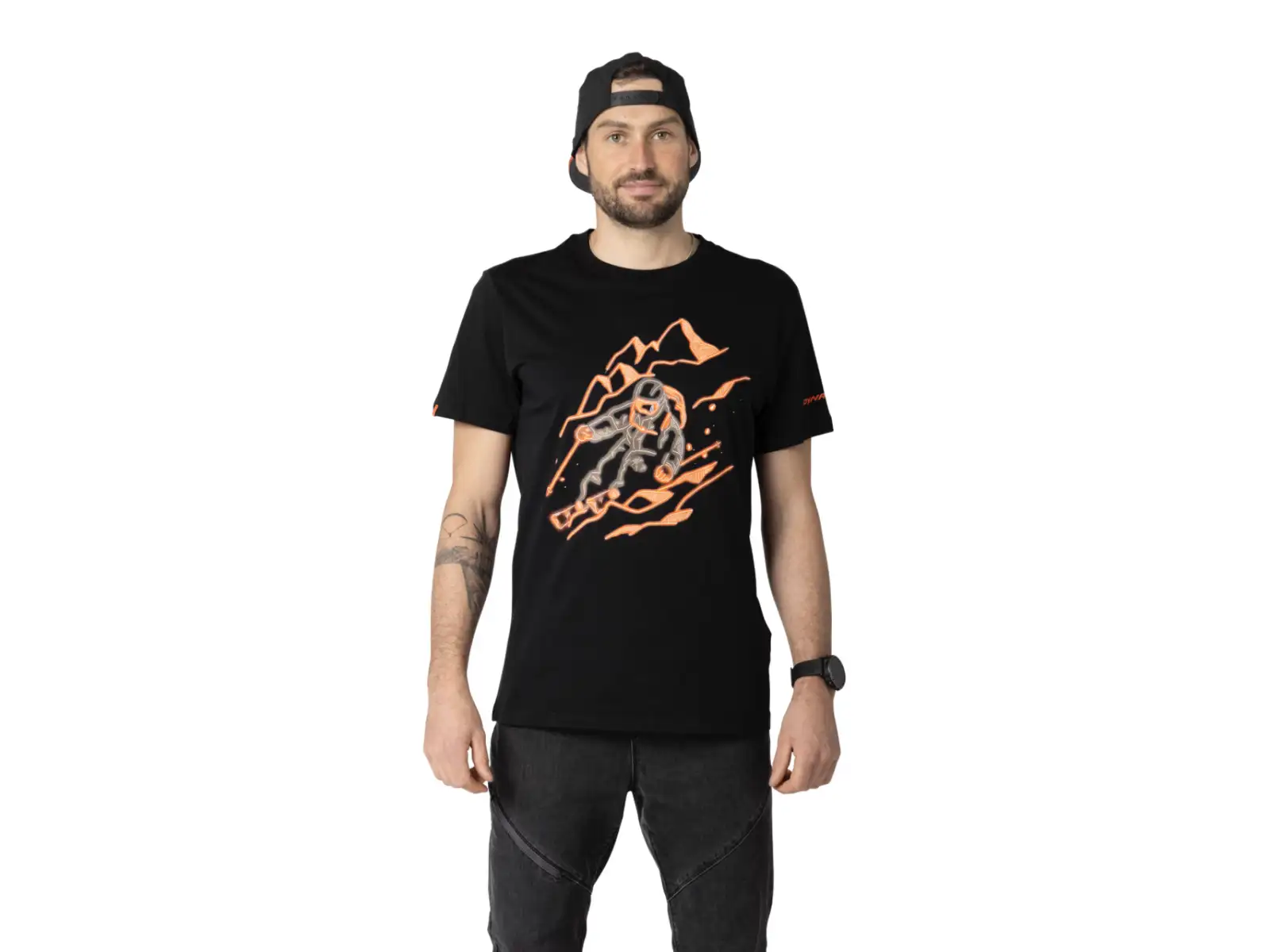Dynafit Blacklight Cotton koszulka męska z krótkim rękawem Black Out
