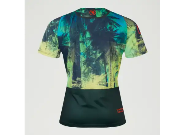 Endura Tropical Tee Print LTD damska koszulka krótki rękaw Ghillie Green