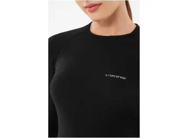Viking unisex koszulka funkcyjna z długim rękawem Black