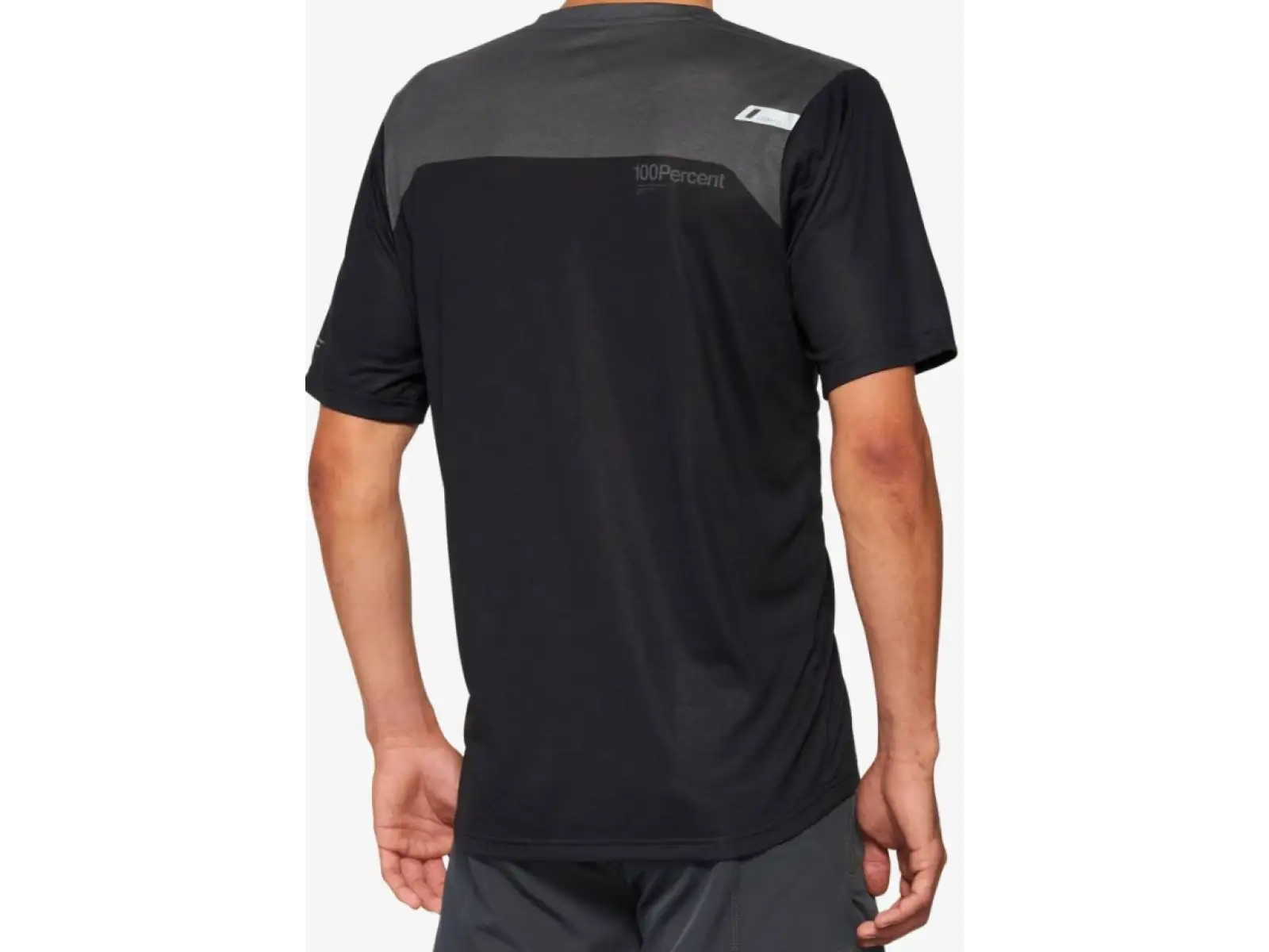 100% Airmatic męska koszulka z krótkim rękawem Black/Charcoal