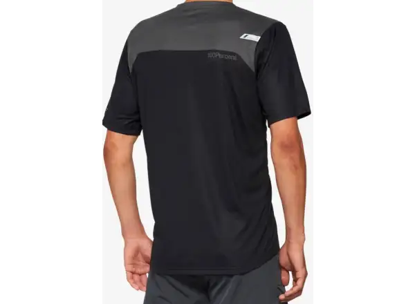 100% Airmatic męska koszulka z krótkim rękawem Black/Charcoal