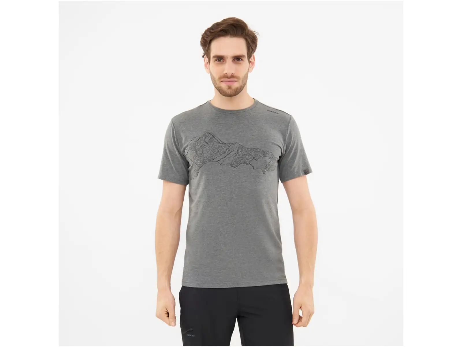 Viking Lako męska koszulka krótki rękaw dark grey