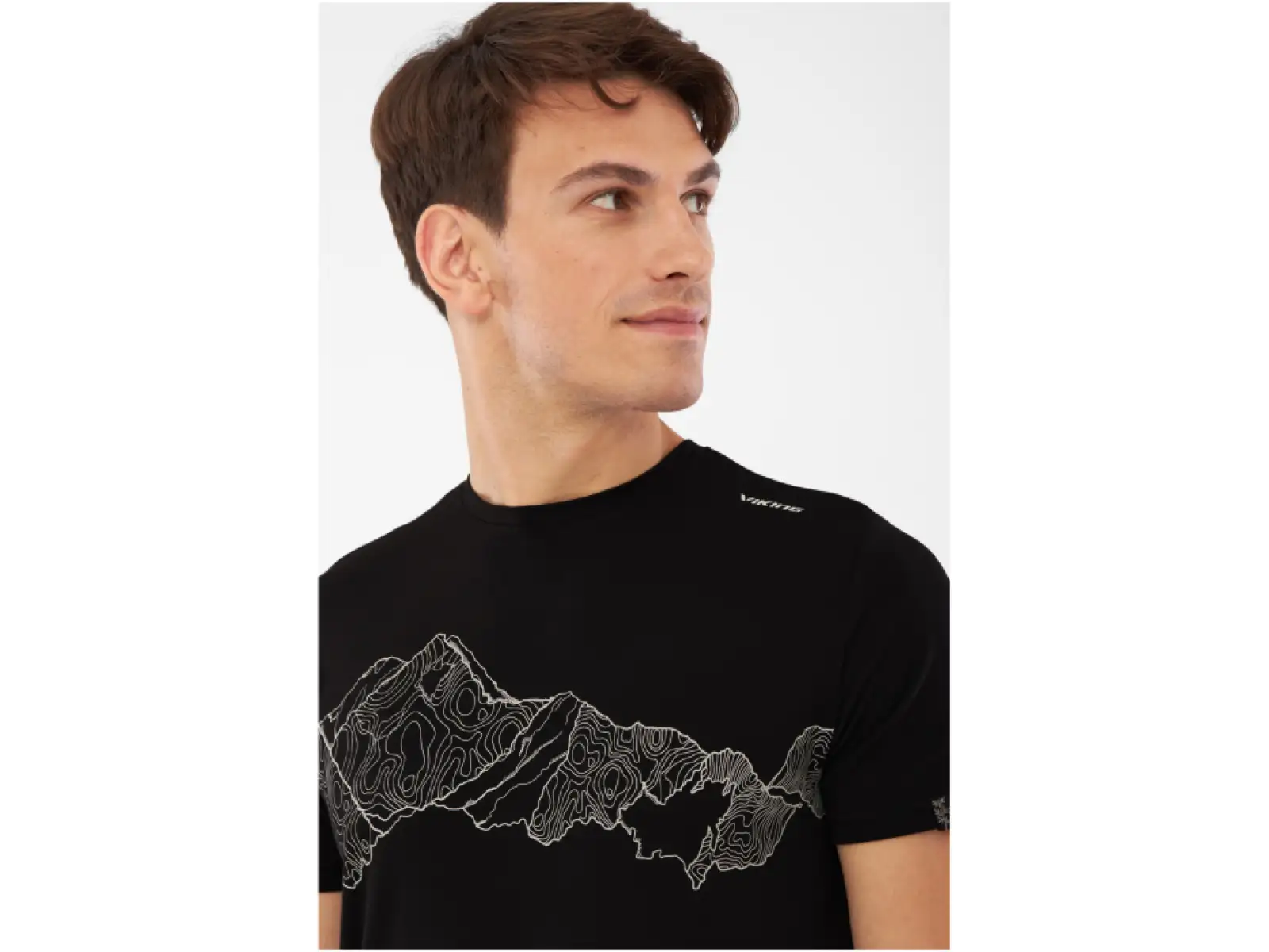 Viking Lenta Bamboo męska koszulka z krótkim rękawem Black/Grey