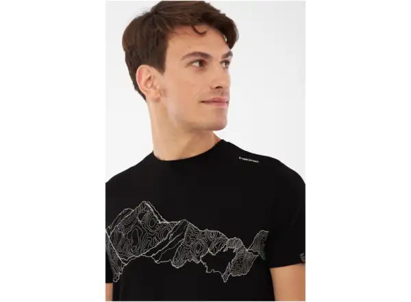 Viking Lenta Bamboo męska koszulka z krótkim rękawem Black/Grey