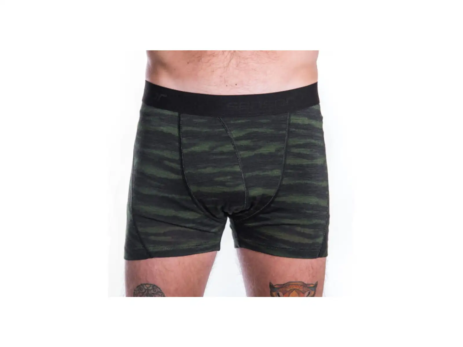 Sensor Merino Impress męskie bokserki czarna/Batik