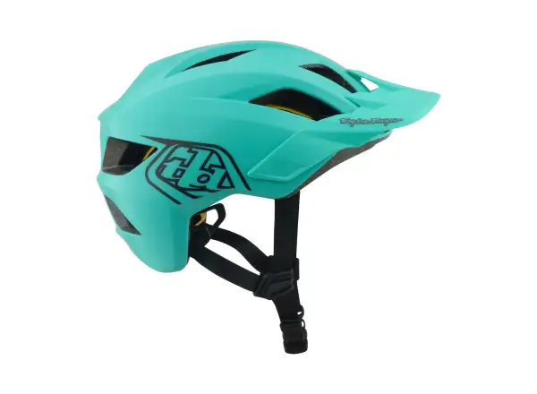 Troy Lee Designs Youth Flowline MIPS kask dziecięcy Point Charcoal/Real Teal
