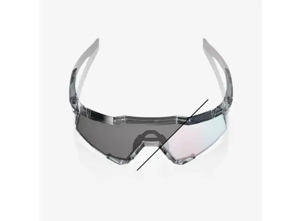 100% Speedcraft okulary przeciwsłoneczne Polished Translucent Grey/Rose Gold Mirror Photochromic