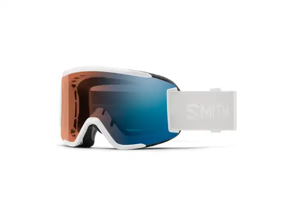 Smith Squad S gogle narciarskie White Vapor / ChromaPop Pro Photochromic Blue Mirror