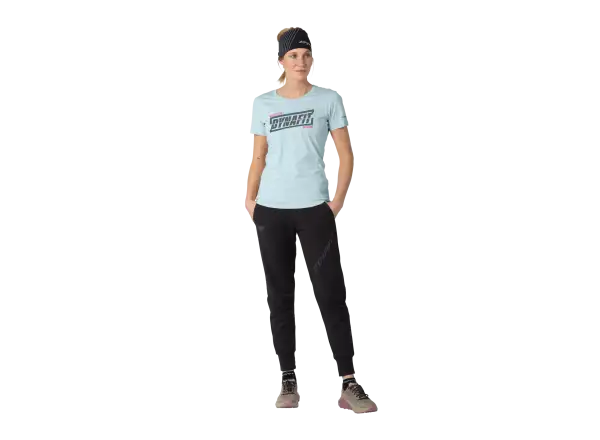 Dynafit Graphic Cotton damska koszulka z krótkim rękawem Cloud Blue/Tabloid