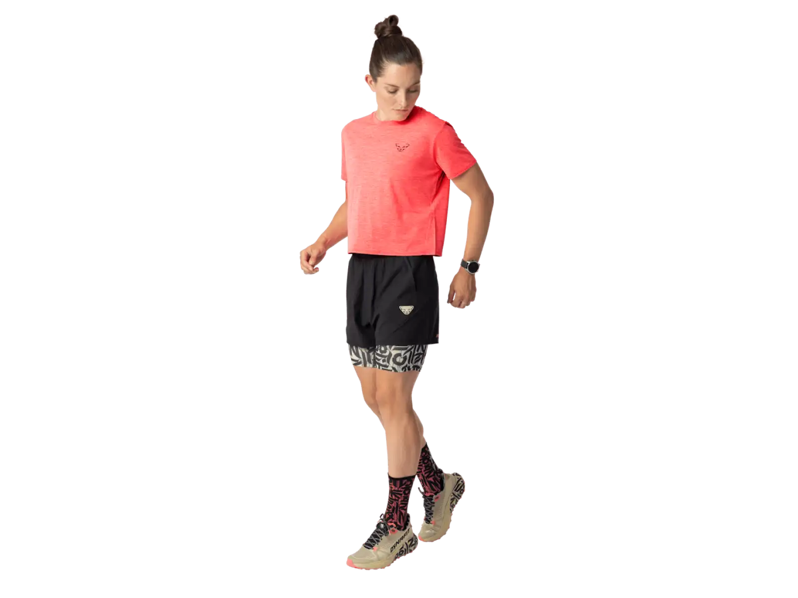 Dynafit Trail 2w1 damskie spodenki do biegania Black Out/Overcast