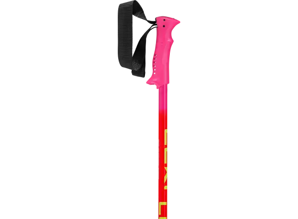 Leki Racing Kids dziecięce kije narciarskie zjazdowe Neonpink-neonorange-neonyellow