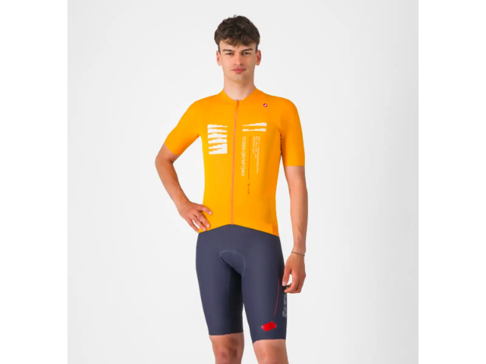 Castelli Espresso R-A/D męskie spodenki z wkładką i szelkami Twilight Blue