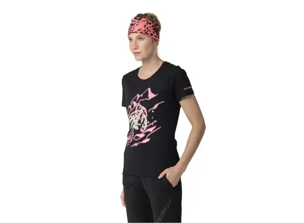 Dynafit Blacklight Cotton damska koszulka z krótkim rękawem Black Out