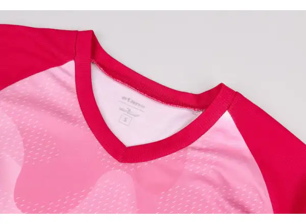 Etape Roxy damski luźny dres krótki rękaw różowa/biała