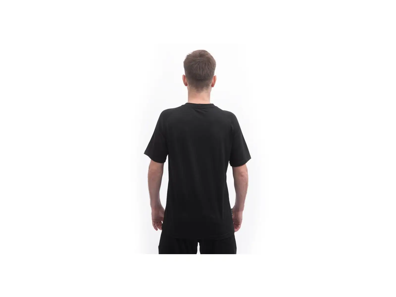 Sensor Merino Active No Logo męska koszulka krótki rękaw czarna