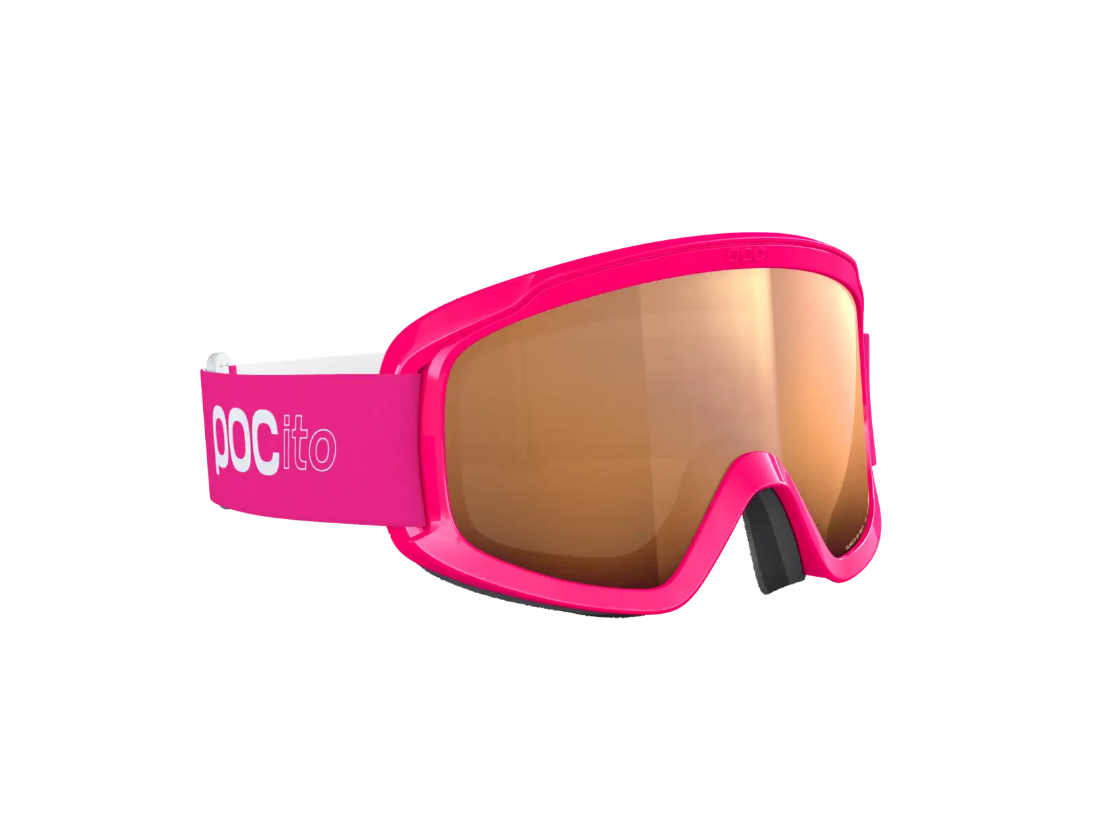POC POCito Retina dziecięce gogle narciarskie Fluorescent Pink/Partly Sunny Light Orange
