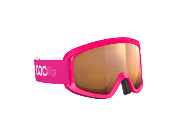POC POCito Retina dziecięce gogle narciarskie Fluorescent Pink/Partly Sunny Light Orange