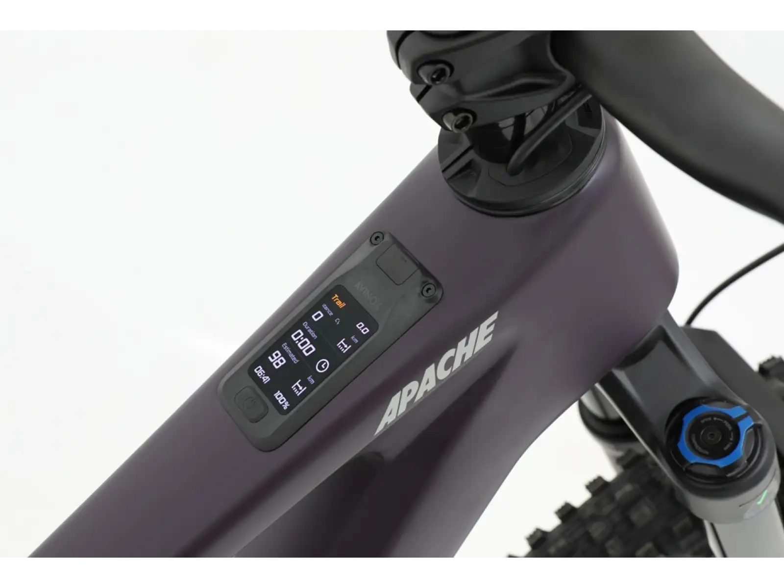 Apache Eagle 2 Avinox 800 Wh fioletowy rower elektryczny z pełnym zawieszeniem