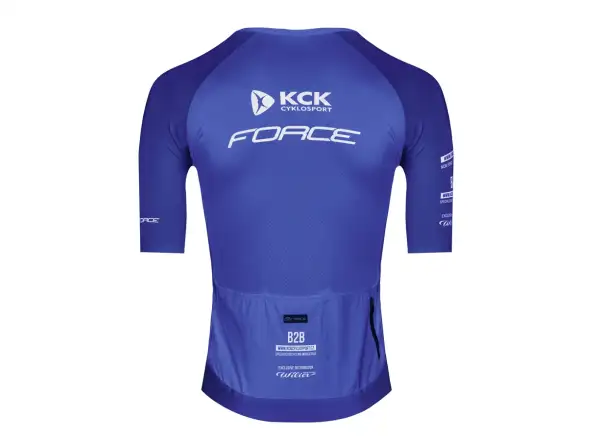 Force Script Team męska koszulka rowerowa krótki rękaw niebieska
