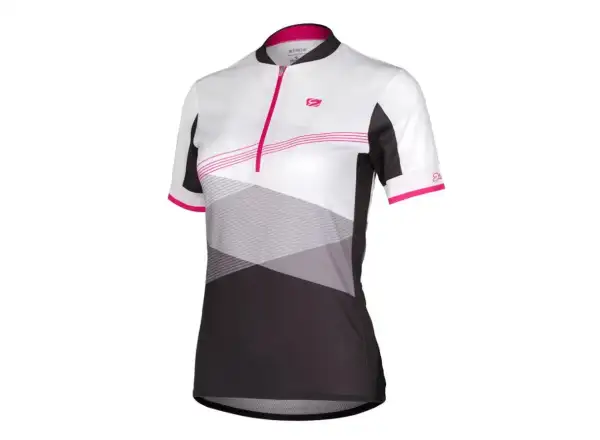 Etape Liv damski dres krótki rękaw biała/różowa