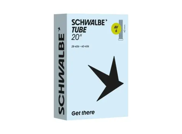 Schwalbe dętka 20" AV6 28/40-406 zawór samochodowy 40mm