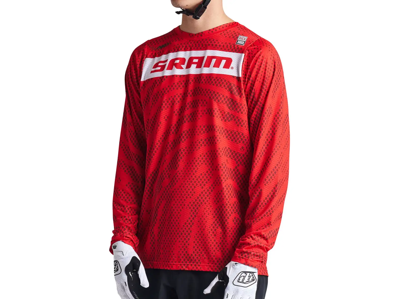 Troy Lee Designs Skyline Air SRAM męska koszulka z długimi rękawami Fiery Red